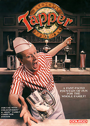 Face avant du boxart du jeu Root Beer Tapper (Etats-Unis) sur Coleco Industries Colecovision