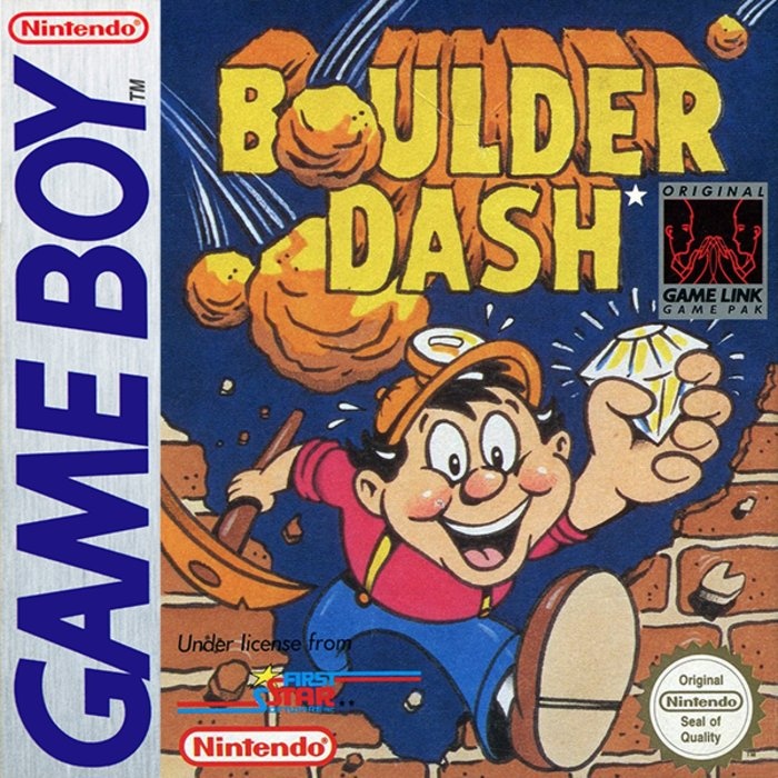Face avant du boxart du jeu Boulder Dash (Europe) sur Nintendo Game Boy