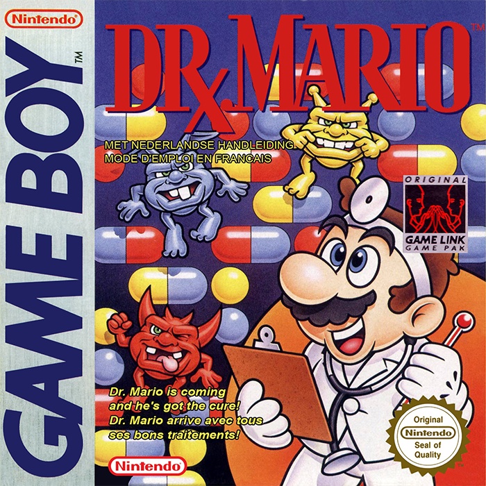 Face avant du boxart du jeu Dr. Mario (France) sur Nintendo Game Boy