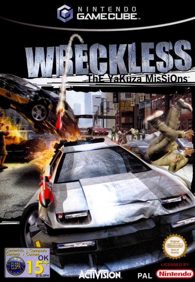 Face avant du boxart du jeu Wreckless - The Yakuza Missions (Europe) sur Nintendo GameCube