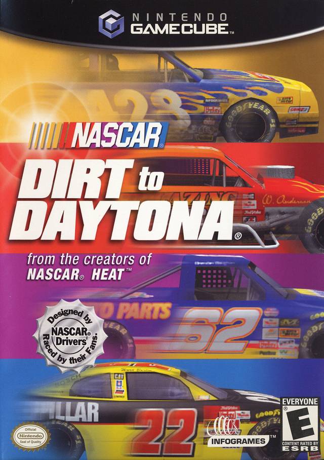 Face avant du boxart du jeu NASCAR - Dirt to Daytona (Etats-Unis) sur Nintendo GameCube