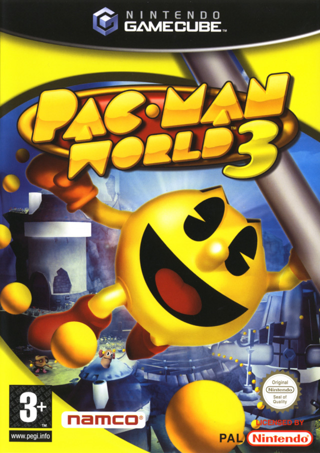 Face avant du boxart du jeu Pac-Man World 3 (France) sur Nintendo GameCube