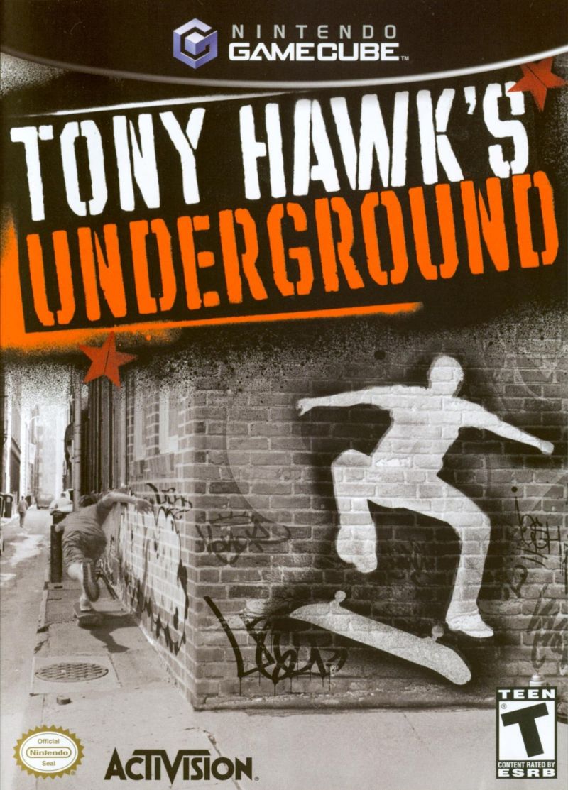 Face avant du boxart du jeu Tony Hawk's Underground (Etats-Unis) sur Nintendo GameCube