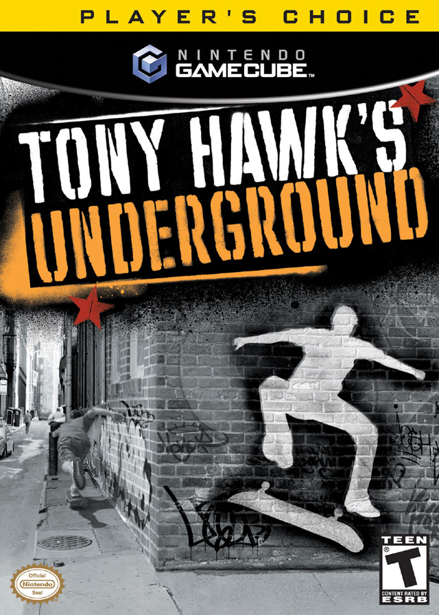 Face avant du boxart du jeu Tony Hawk's Underground (Etats-Unis) sur Nintendo GameCube