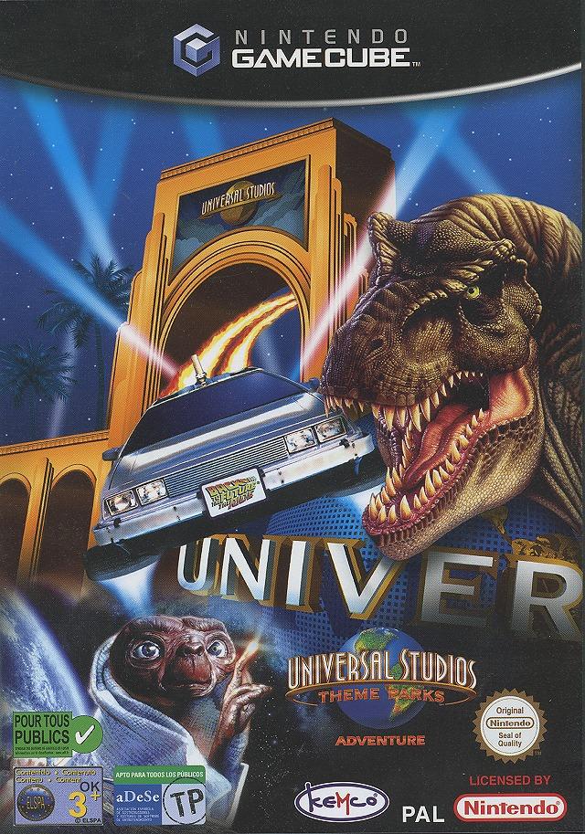 Face avant du boxart du jeu Universal Studios Theme Parks Adventure (France) sur Nintendo GameCube