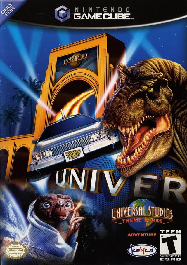 Face avant du boxart du jeu Universal Studios Theme Parks Adventure (Etats-Unis) sur Nintendo GameCube