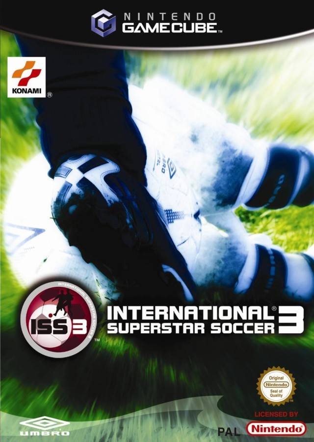 Face avant du boxart du jeu International Superstar Soccer 3 (Europe) sur Nintendo GameCube