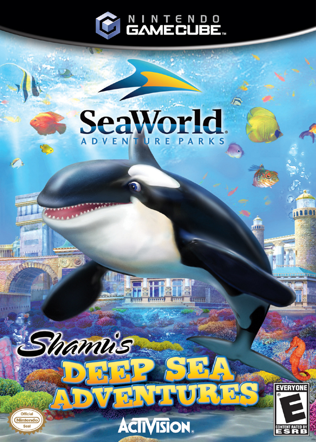 Face avant du boxart du jeu SeaWorld Adventure Parks - Shamu's Deep Sea Adventures (Etats-Unis) sur Nintendo GameCube
