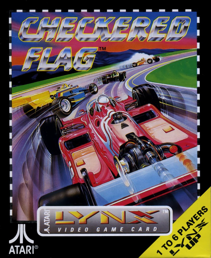 Face avant du boxart du jeu Checkered Flag (Etats-Unis) sur Atari Lynx