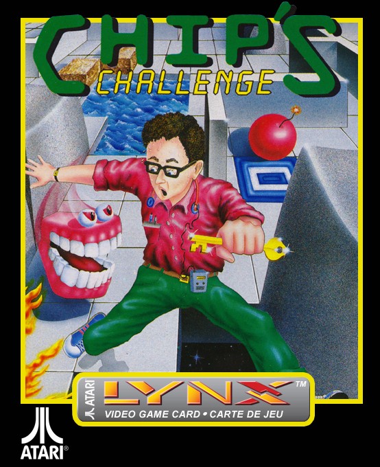 Face avant du boxart du jeu Chip's Challenge (Etats-Unis) sur Atari Lynx