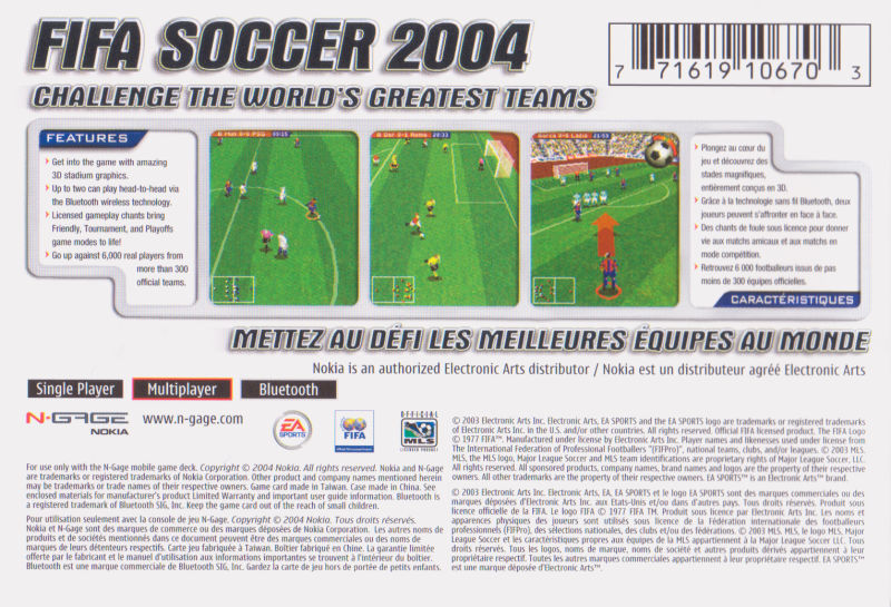 Face arriere du boxart du jeu FIFA Football 2004 (Etats-Unis) sur Nokia N-Gage