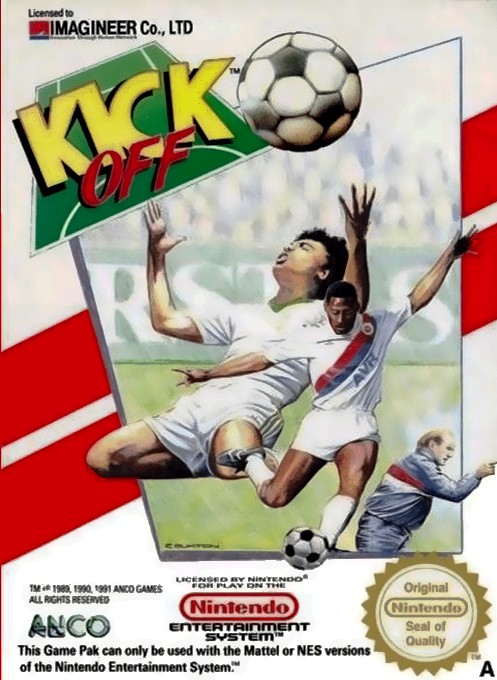 Face avant du boxart du jeu Kick Off (Europe) sur Nintendo NES