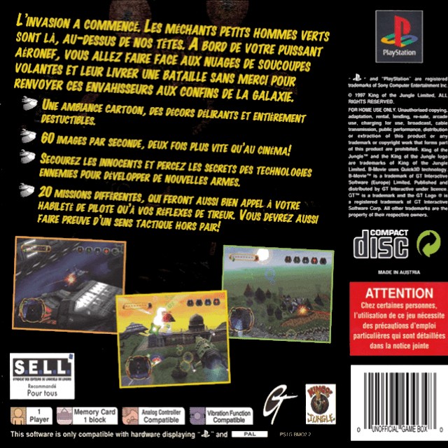 Face arriere du boxart du jeu Invasion From Beyond (France) sur Sony Playstation