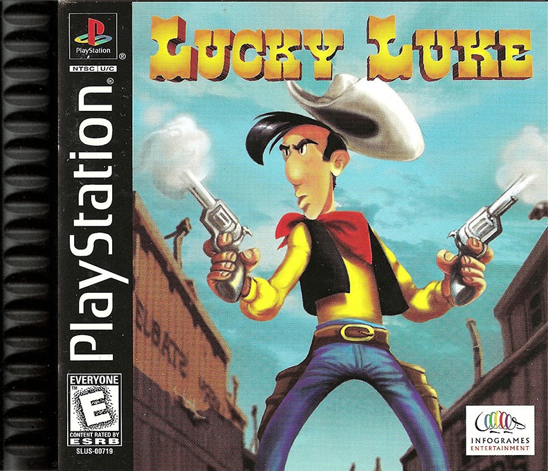 Face avant du boxart du jeu Lucky Luke (Etats-Unis) sur Sony Playstation