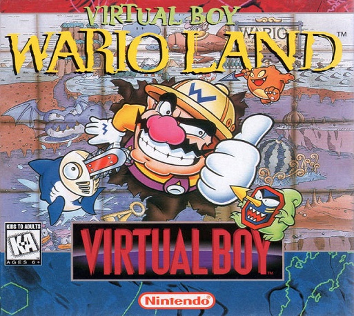 Face avant du boxart du jeu Virtual Boy Wario Land (Etats-Unis) sur Nintendo Virtual Boy