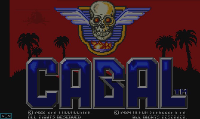 Image de l'ecran titre du jeu Cabal sur Commodore Amiga