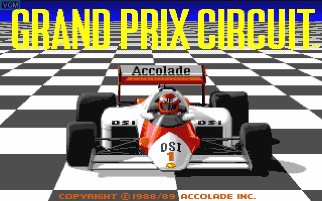 Image de l'ecran titre du jeu Grand Prix Circuit sur Commodore Amiga