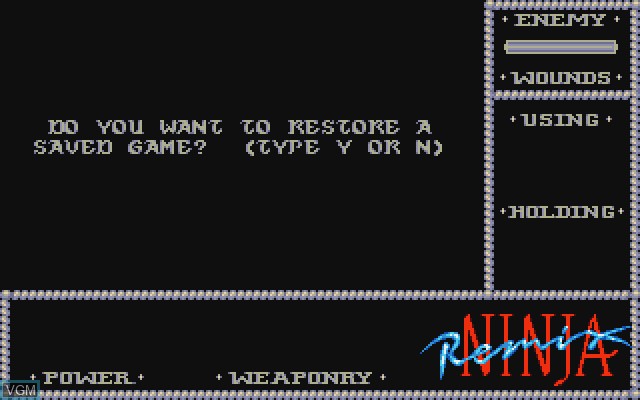 Image de l'ecran titre du jeu Last Ninja Remix sur Commodore Amiga