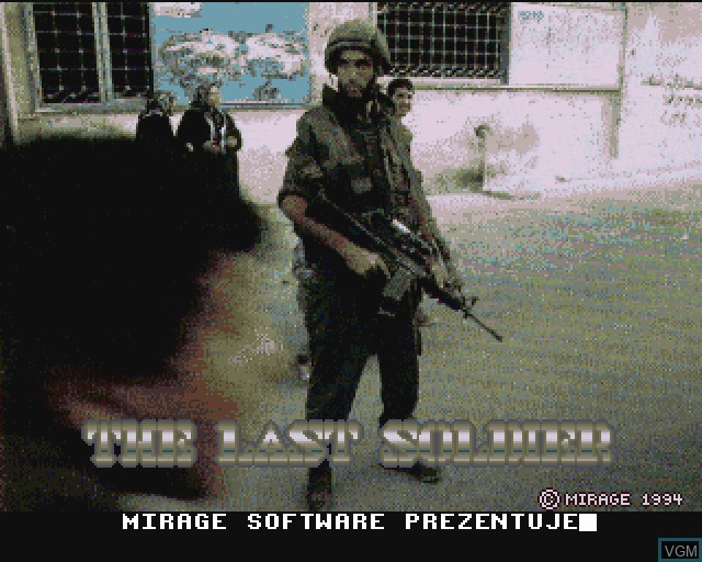 Image de l'ecran titre du jeu Last Soldier, The sur Commodore Amiga
