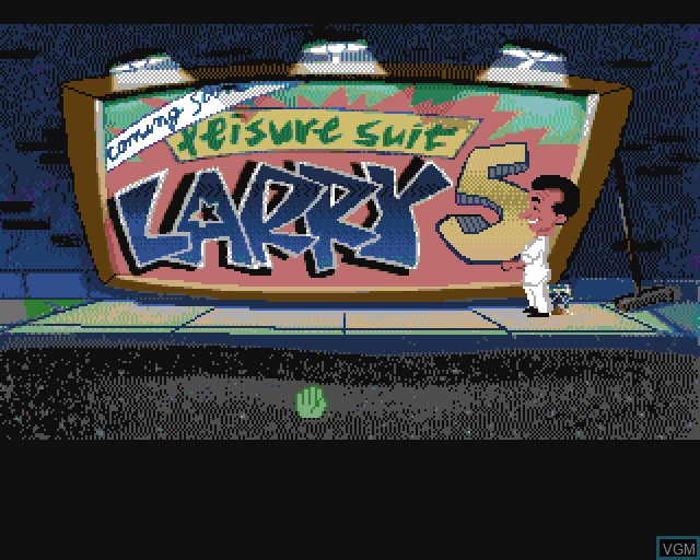 Image de l'ecran titre du jeu Leisure Suit Larry 5 - Passionate Patti Does a Little Undercover Work sur Commodore Amiga