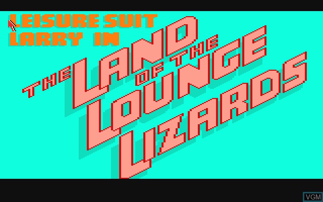 Image de l'ecran titre du jeu Leisure Suit Larry in the Land of the Lounge Lizards sur Commodore Amiga