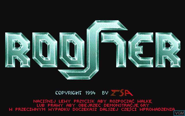 Image de l'ecran titre du jeu Rooster sur Commodore Amiga