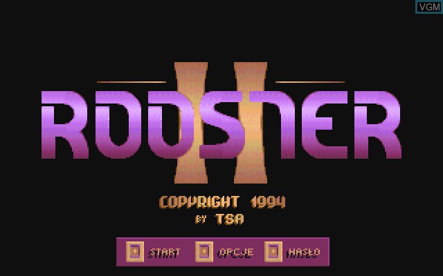 Image de l'ecran titre du jeu Rooster II sur Commodore Amiga