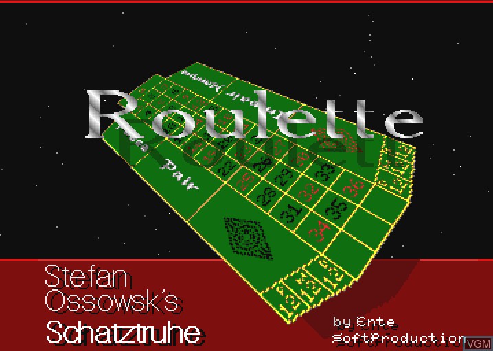 Image de l'ecran titre du jeu Roulette sur Commodore Amiga