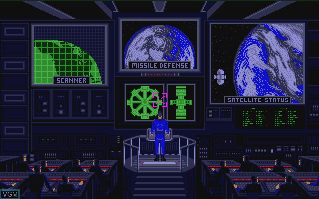 Image de l'ecran titre du jeu SDI - Strategic Defense Initiative sur Commodore Amiga
