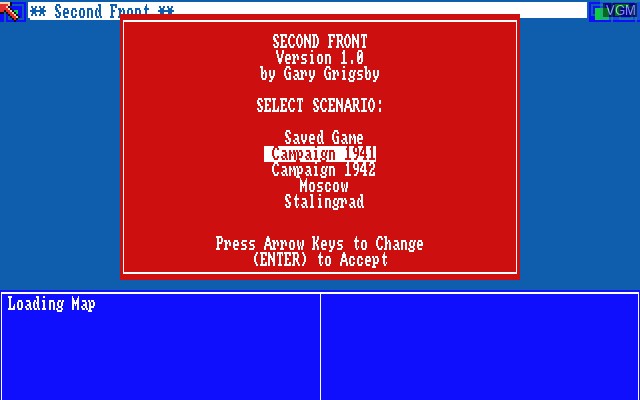 Image de l'ecran titre du jeu Second Front - Germany Turns East sur Commodore Amiga