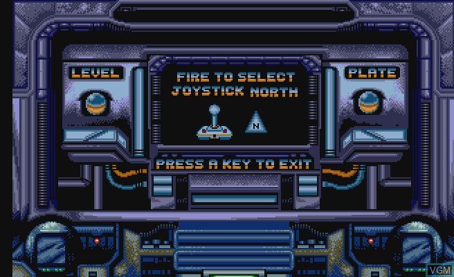 Image du menu du jeu ISS sur Commodore Amiga