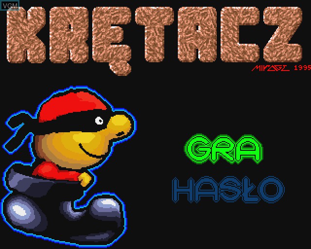 Image du menu du jeu Kretacz sur Commodore Amiga