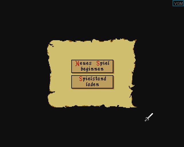 Image du menu du jeu Krieg um die Krone 2 - Die Erben des Throns sur Commodore Amiga