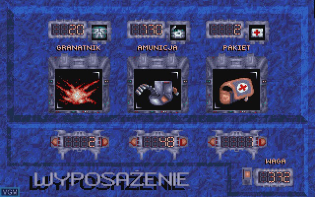 Image du menu du jeu Rooster II sur Commodore Amiga
