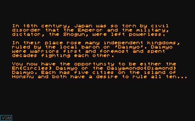 Image du menu du jeu Samurai - The Way of the Warrior sur Commodore Amiga
