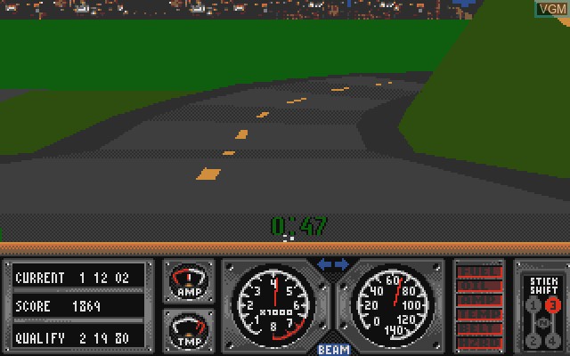 Image in-game du jeu Race Drivin sur Commodore Amiga