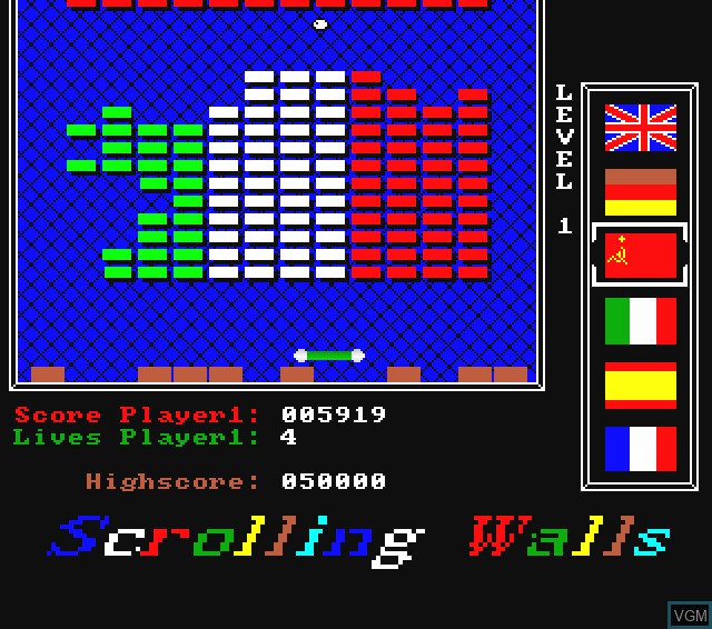 Image in-game du jeu Scrolling Walls sur Commodore Amiga