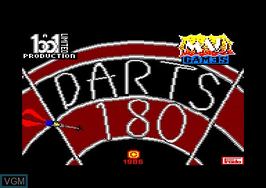 Image de l'ecran titre du jeu 180 Darts sur Amstrad CPC