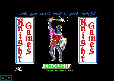 Image de l'ecran titre du jeu Knight Games sur Amstrad CPC