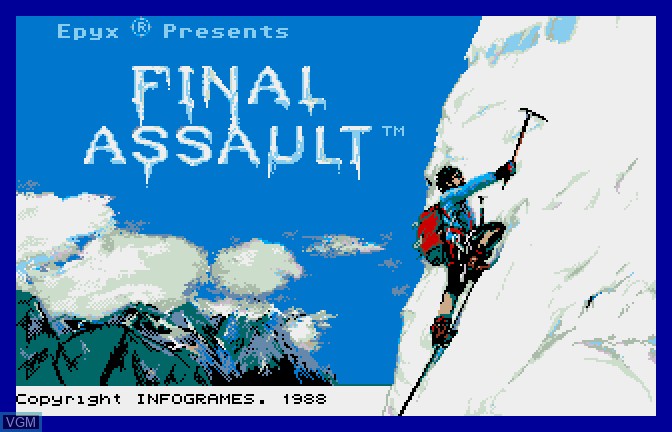 Image de l'ecran titre du jeu Final Assault sur Apple II GS