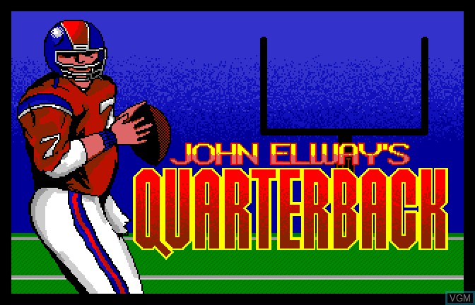 Image de l'ecran titre du jeu John Elway's Quarterback sur Apple II GS