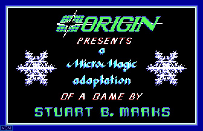 Image de l'ecran titre du jeu Omega sur Apple II GS