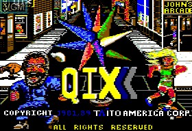 Image de l'ecran titre du jeu Qix sur Apple II