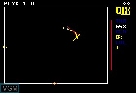 Image in-game du jeu Qix sur Apple II