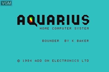 Image de l'ecran titre du jeu Bounder sur Mattel Aquarius