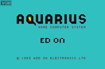 Image de l'ecran titre du jeu Ed-On sur Mattel Aquarius