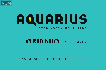 Image de l'ecran titre du jeu Gridbug sur Mattel Aquarius