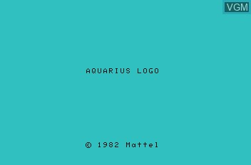 Image de l'ecran titre du jeu Aquarius Logo sur Mattel Aquarius