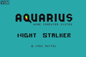 Image de l'ecran titre du jeu Night Stalker sur Mattel Aquarius