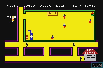 Image in-game du jeu Disco Fever sur Mattel Aquarius